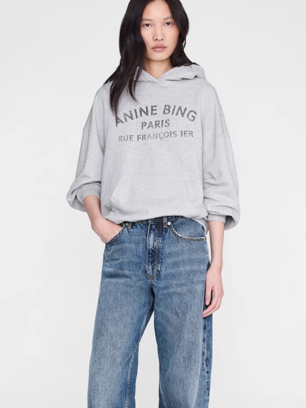 ANINE BING Harvey Paris Stencil Sweatshirt